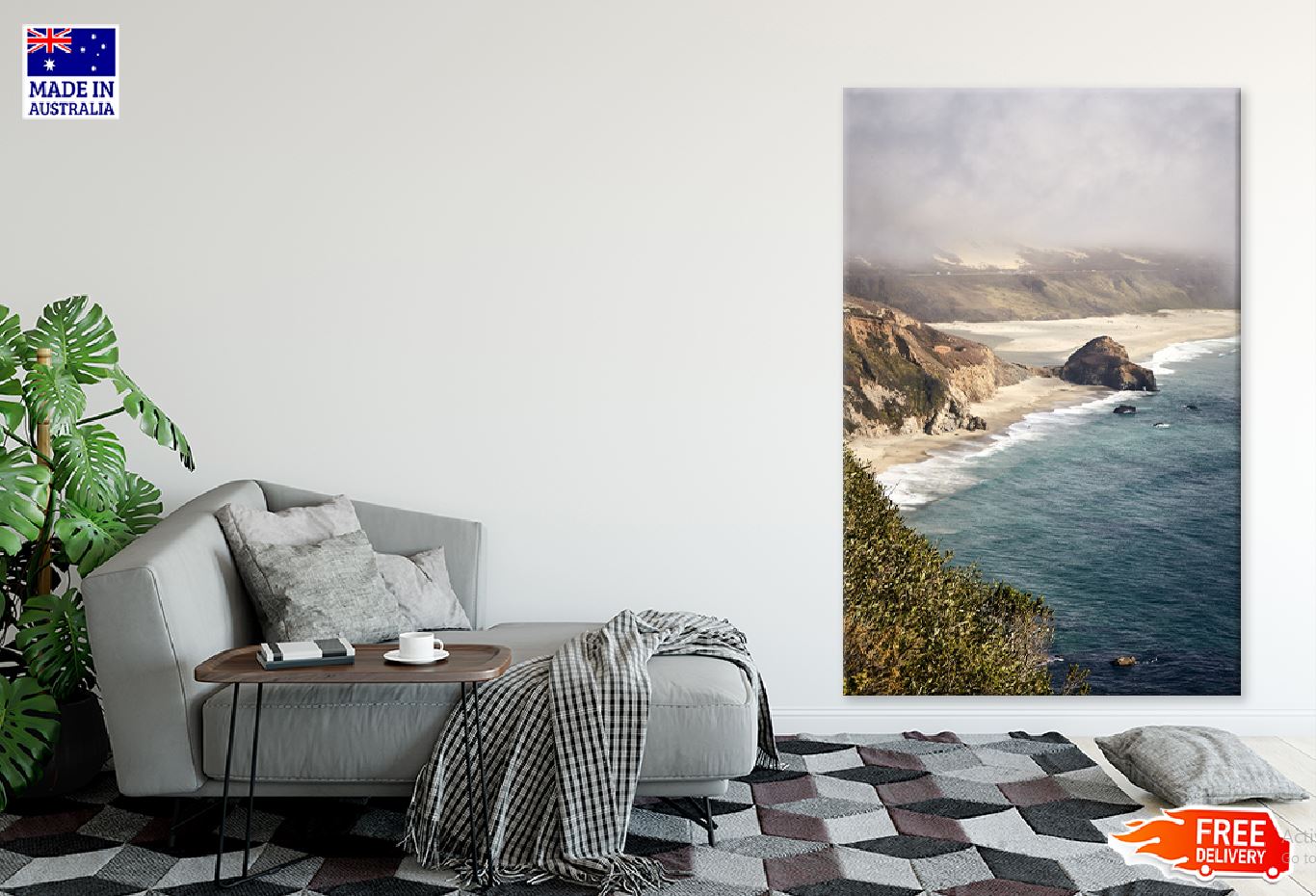 Sur River Beach View Photograph USA Print 100% Australian Made
