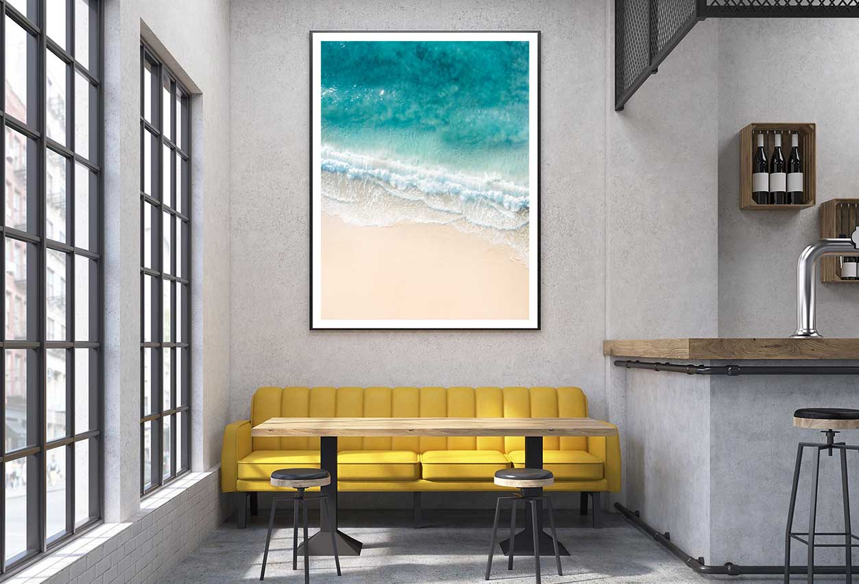 Clear Water Sea Waves Aerial View Photograph Home Decor Premium Quality Poster Print Choose Your Sizes