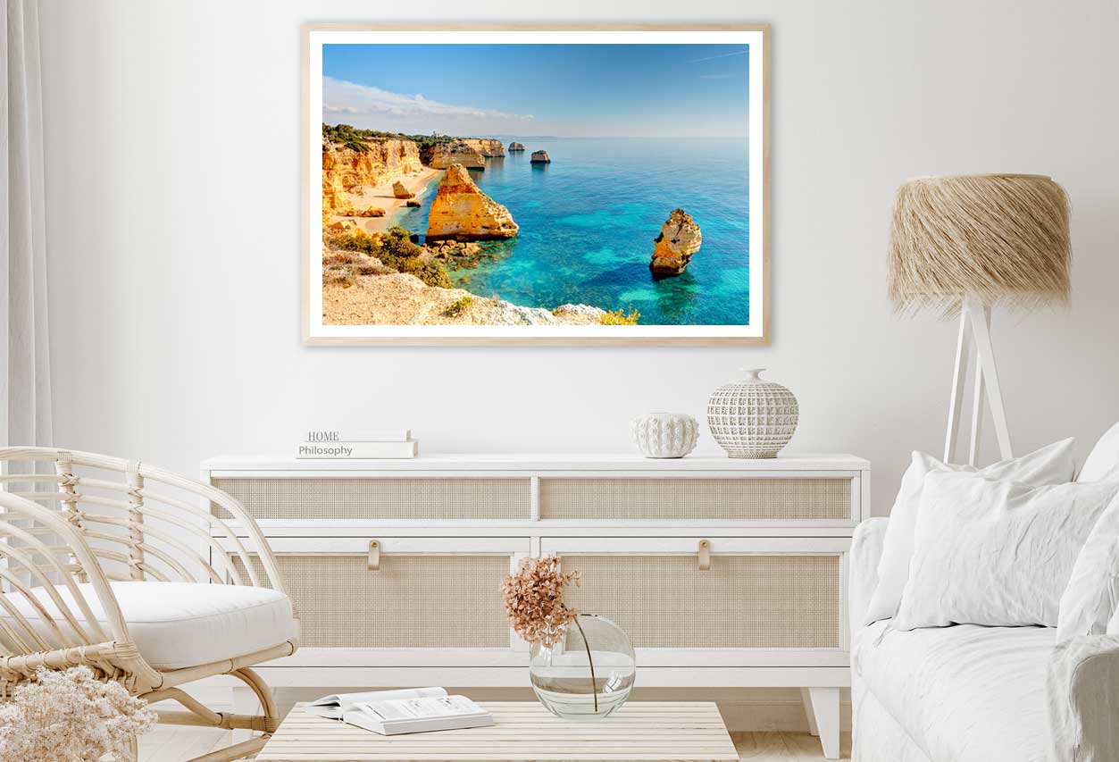 Marinha Beach Skyline View Photograph Portugal Home Decor Premium Quality Poster Print Choose Your Sizes