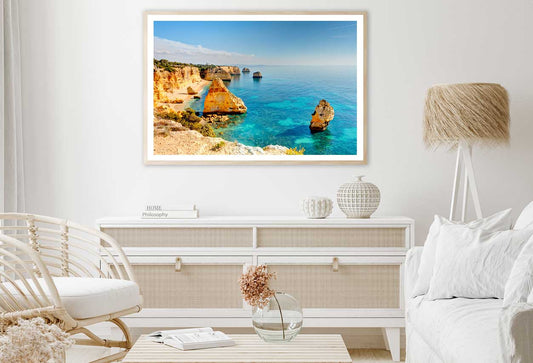 Marinha Beach Skyline View Photograph Portugal Home Decor Premium Quality Poster Print Choose Your Sizes