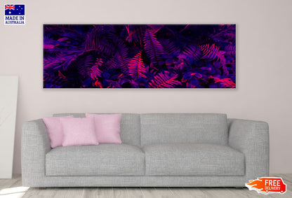 Panoramic Canvas Tropical Purple Leaves Photograph High Quality 100% Australian Made Wall Canvas Print Ready to Hang