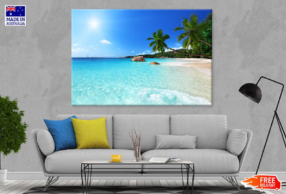 Anse Lazio Beach Praslin Island View Photograph Print 100% Australian Made
