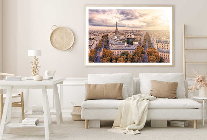 Paris City & Eiffel Tower Autumn Photograph Home Decor Premium Quality Poster Print Choose Your Sizes