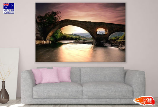 Bridge over the River Alberche Sunset Photograph Print 100% Australian Made