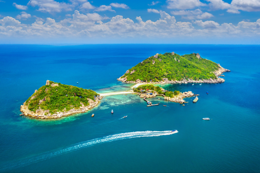 Island & Sea Aerial View Photograph Print 100% Australian Made