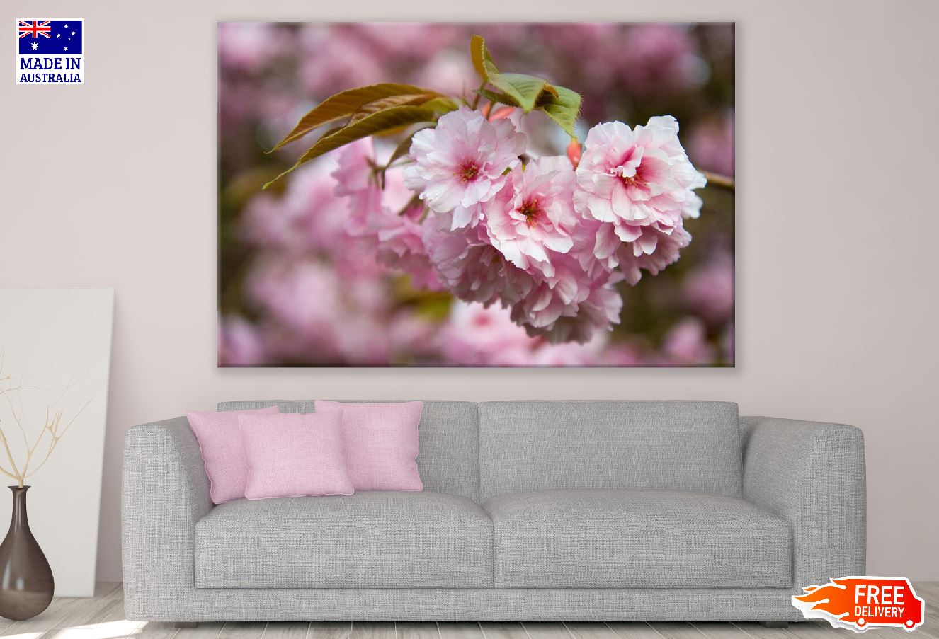Pink Blossom Flowers Closeup Photograph Print 100% Australian Made
