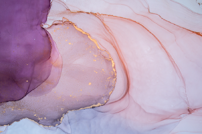 Purple & Gold Abstract Design Home Decor Premium Quality Poster Print Choose Your Sizes