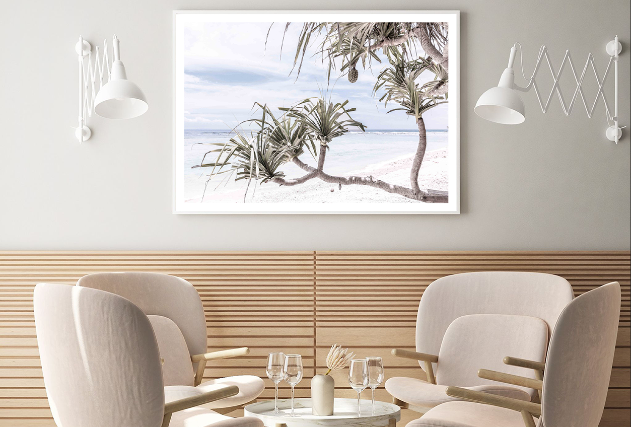 Beach Trees & Sea Sky View Home Decor Premium Quality Poster Print Choose Your Sizes