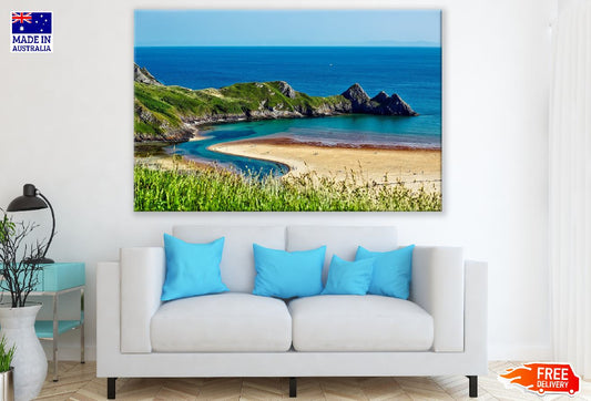 Three Cliffs Bay View Photograph England Print 100% Australian Made