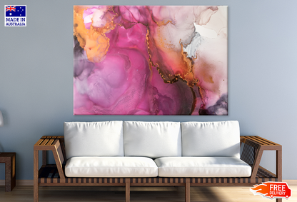 Pink Orange & White Abstract Design Print 100% Australian Made