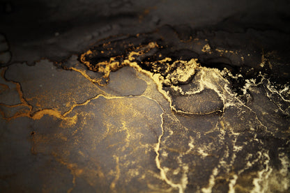 Brown & Gold Marble Abstract Design Print 100% Australian Made