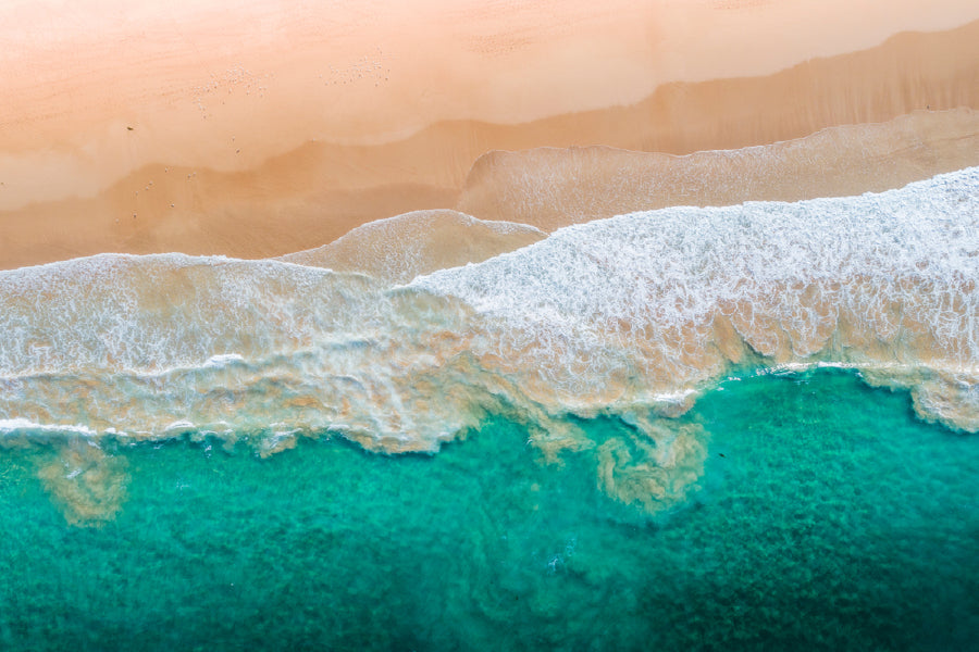 Sydney Sea Waves & Sand Aerial Photograph Print 100% Australian Made