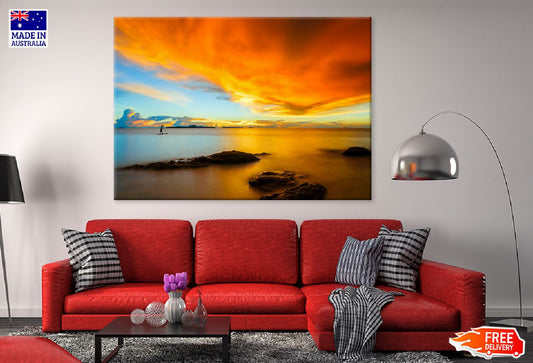 Island Beach Sunset View Photograph Pattaya Print 100% Australian Made