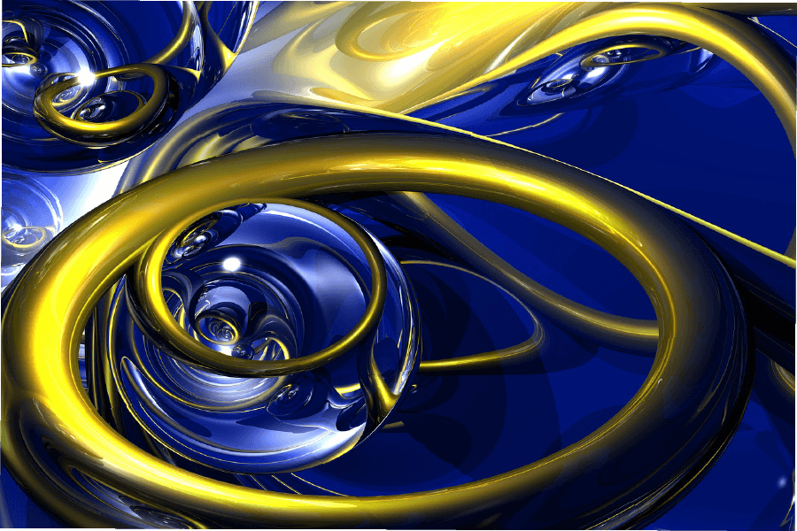 Blue & Yellow Abstract Design Print 100% Australian Made