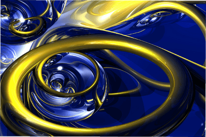 Blue & Yellow Abstract Design Print 100% Australian Made