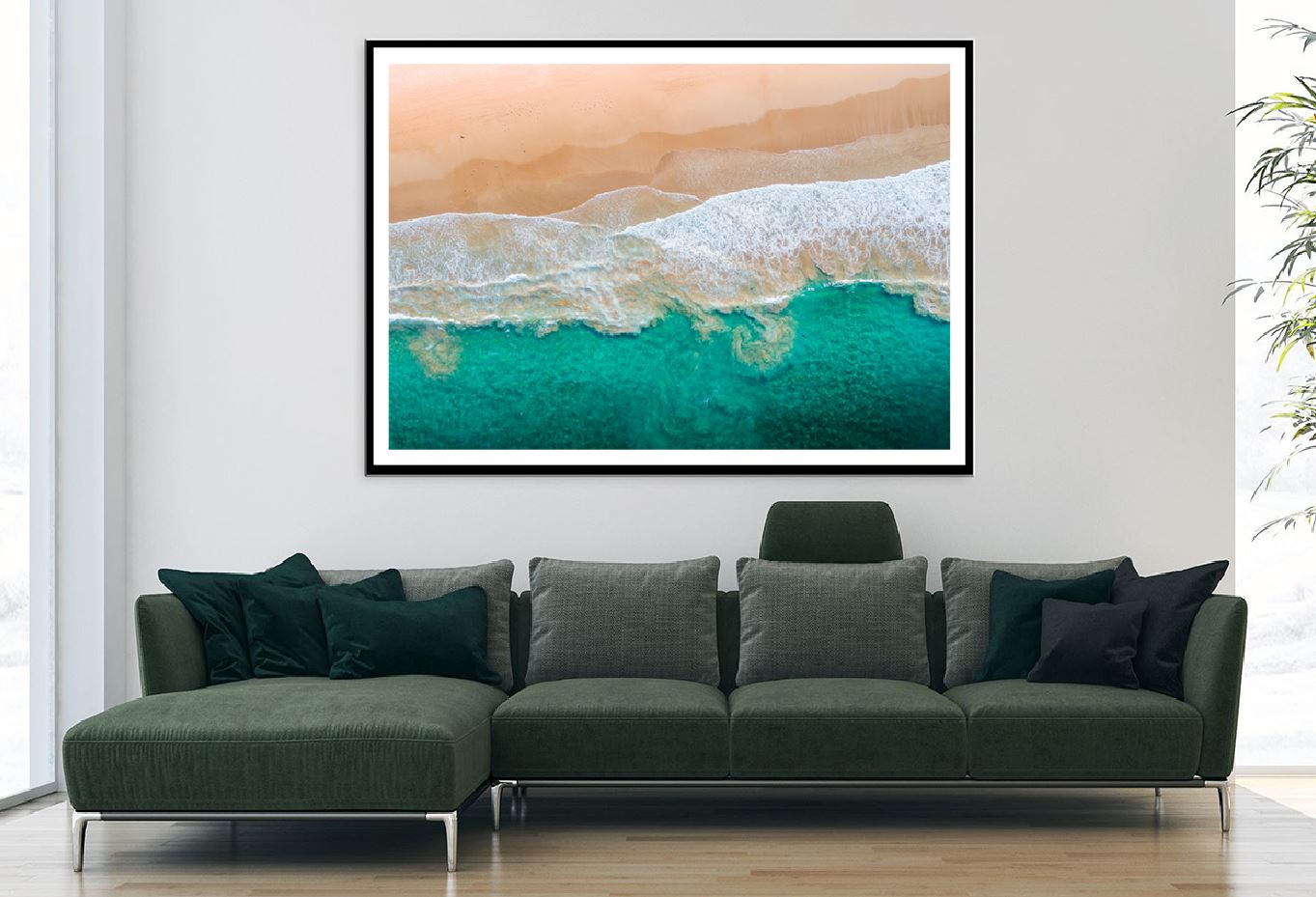Sydney Sea Waves & Sand Aerial View Photograph Home Decor Premium Quality Poster Print Choose Your Sizes
