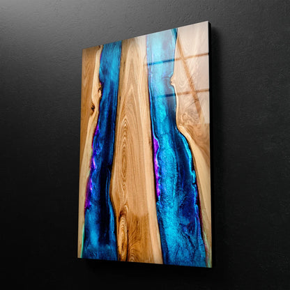 Blue Resin & Table Photograph Acrylic Glass Print Tempered Glass Wall Art 100% Made in Australia Ready to Hang