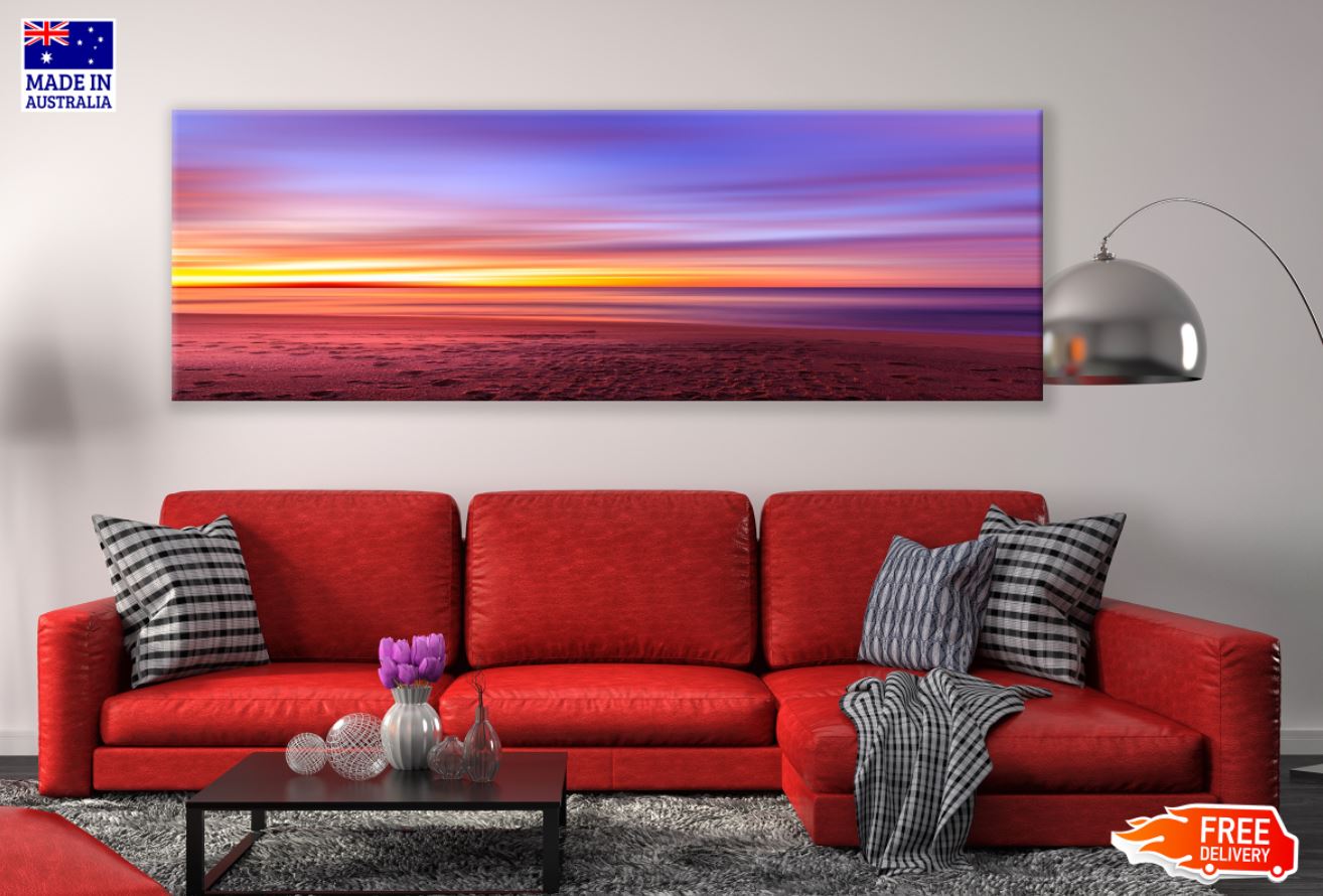 Panoramic Canvas Sunset Scenery View High Quality 100% Australian Made Wall Canvas Print Ready to Hang