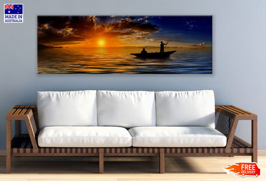 Panoramic Canvas Sunset Scenery View High Quality 100% Australian Made Wall Canvas Print Ready to Hang