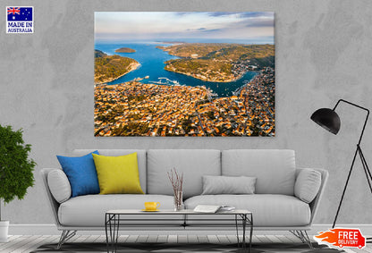 Vela Luka Korcula Island Aerial View Photograph Print 100% Australian Made