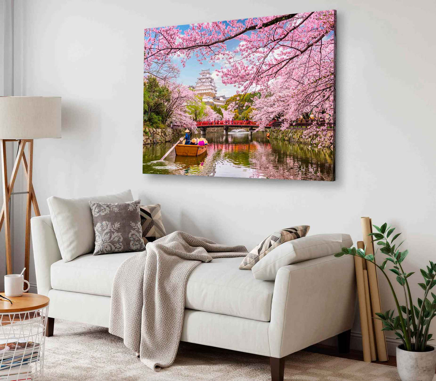 Bella Home Japan at Himeji Castle in Spring Season Print Canvas Ready to hang