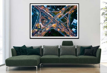 Highway Junction Bangna Aerial Photograph Home Decor Premium Quality Poster Print Choose Your Sizes