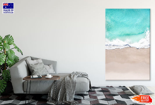 Sand & Blue Sea Aerial View Photograph Print 100% Australian Made