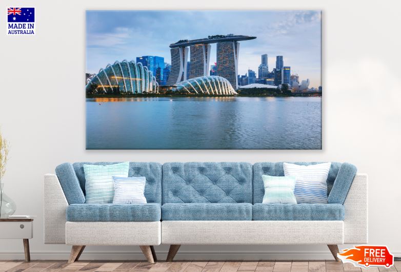 Singapore City Over View Print 100% Australian Made