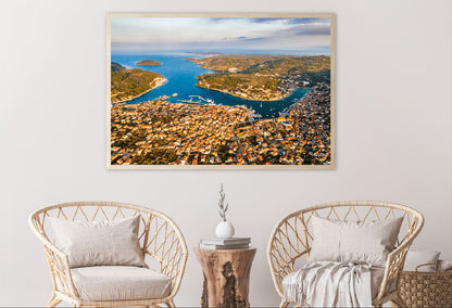 Vela Luka Korcula Island Aerial View Home Decor Premium Quality Poster Print Choose Your Sizes