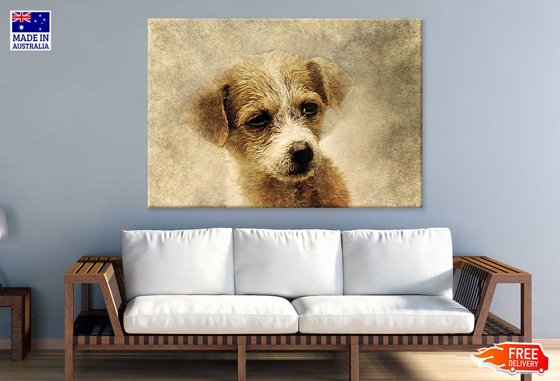 Brown Dog Vantage View Painting Print 100% Australian Made