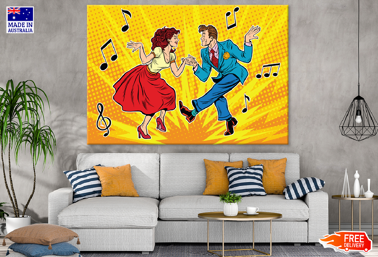 Couple Dancing Illustration Print 100% Australian Made