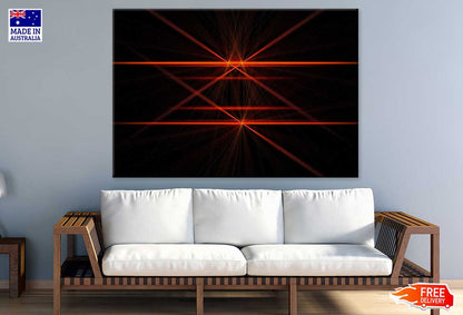 Red Lines Digital Abstract Design Print 100% Australian Made