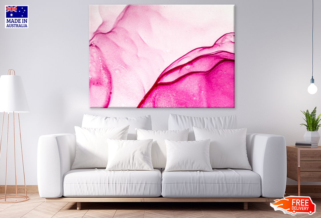 Pink & White Abstract Design Print 100% Australian Made
