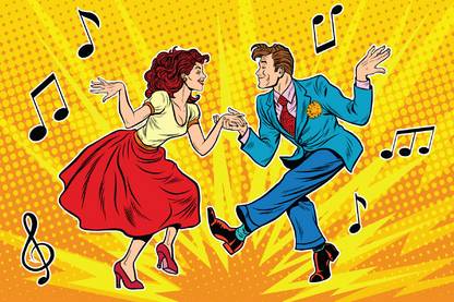 Couple Dancing Illustration Print 100% Australian Made