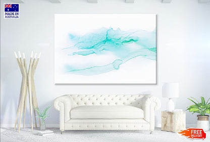 Blue Green Ink Abstract Design Print 100% Australian Made