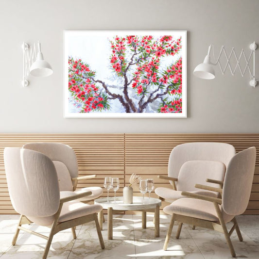 Flower Tree Watercolor Painting Home Decor Premium Quality Poster Print Choose Your Sizes