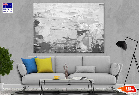 B&W Abstract Oil Painting Design Print 100% Australian Made