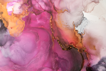 Pink Orange & White Abstract Design Print 100% Australian Made