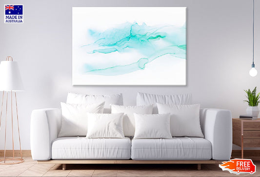Blue Green Ink Abstract Design Print 100% Australian Made