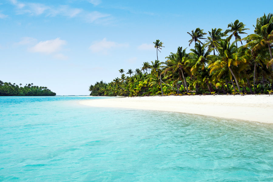 Empty Sea in Foot Island Photograph Aitutaki Home Decor Premium Quality Poster Print Choose Your Sizes