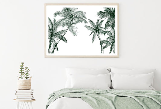 Dark Green Palm Trees Vector Illustration Home Decor Premium Quality Poster Print Choose Your Sizes