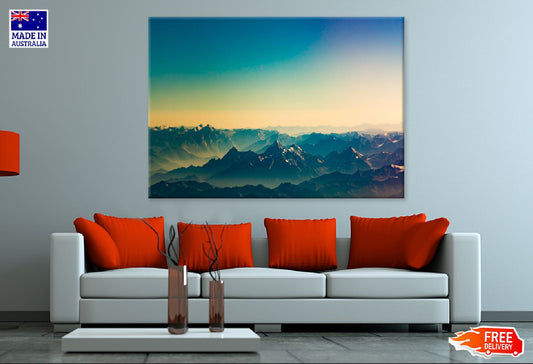 Himalaya Range Sunset View Photograph Print 100% Australian Made