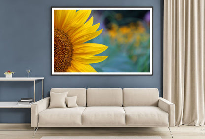 Sunflower Petals Closeup View Photograph Home Decor Premium Quality Poster Print Choose Your Sizes