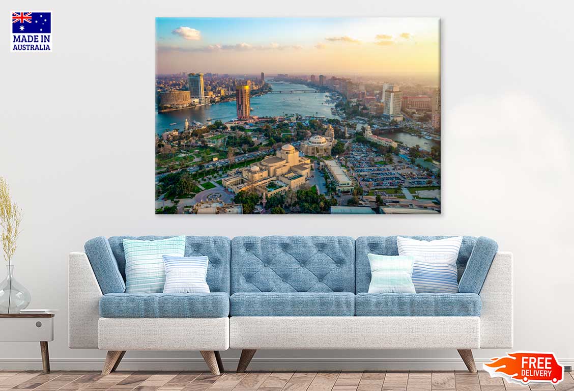 Cairo City Sunset View Photograph Print 100% Australian Made