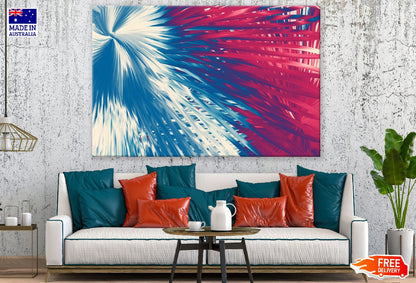 White Blue & Red Abstract Design Print 100% Australian Made