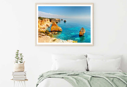Marinha Beach Skyline View Photograph Portugal Home Decor Premium Quality Poster Print Choose Your Sizes