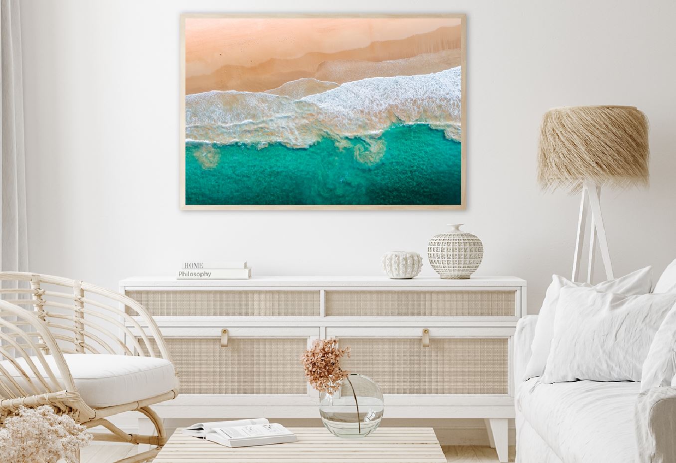 Sydney Sea Waves & Sand Aerial View Photograph Home Decor Premium Quality Poster Print Choose Your Sizes