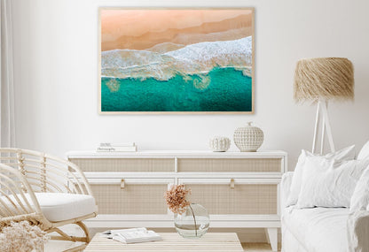 Sydney Sea Waves & Sand Aerial View Photograph Home Decor Premium Quality Poster Print Choose Your Sizes