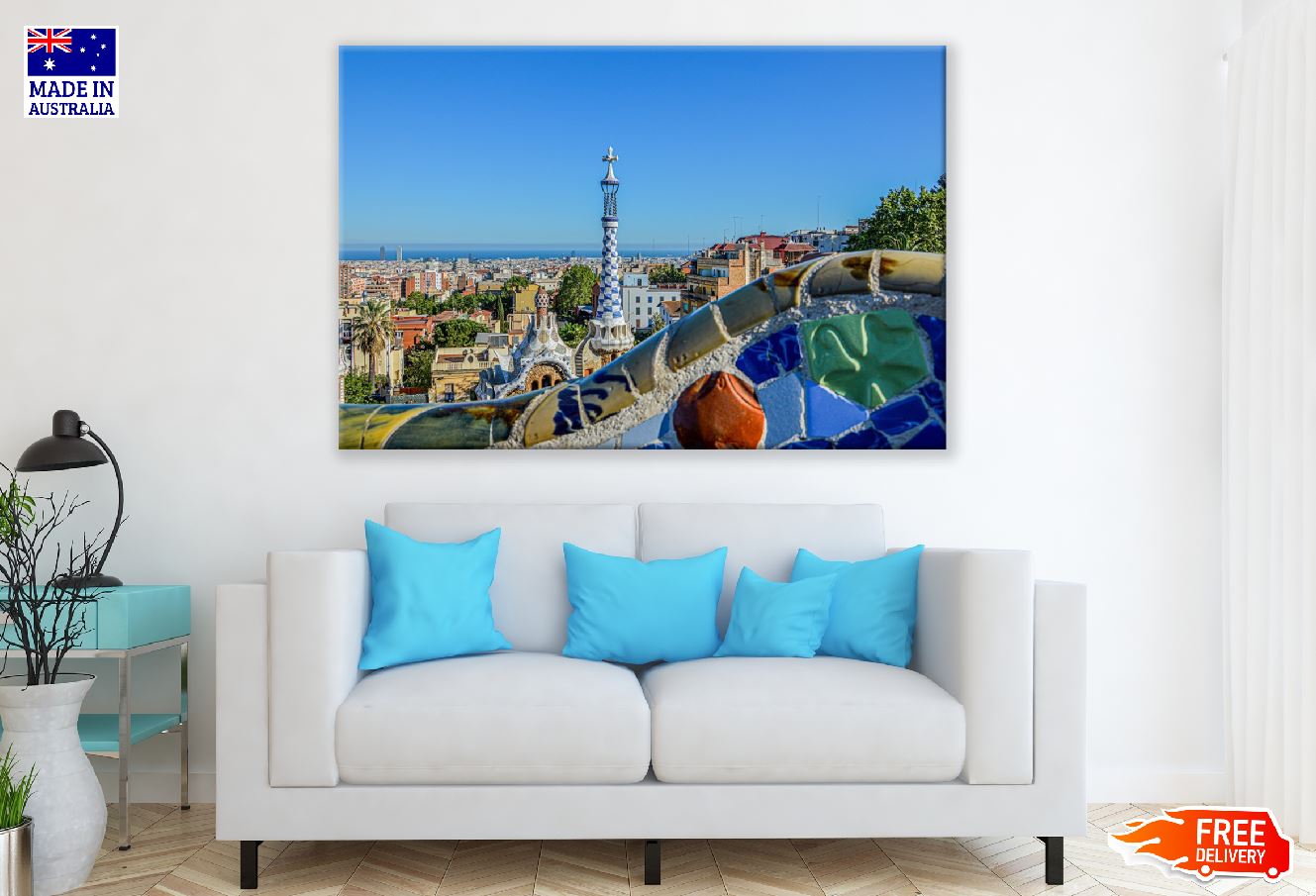 Gaudi Park & Blue Sky Güell Barcelona Photograph Print 100% Australian Made
