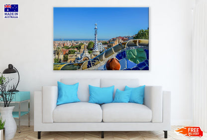 Gaudi Park & Blue Sky Güell Barcelona Photograph Print 100% Australian Made